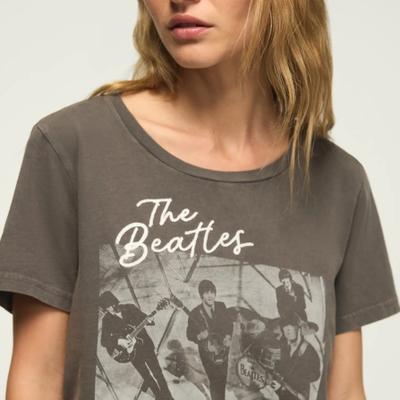 Lucky Brand The Beatles Band Photo Classic Crew in Pavement, Size L