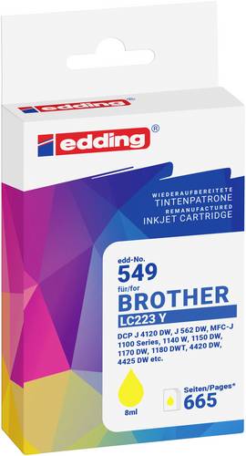 Edding Druckerpatrone ersetzt Brother LC223Y Kompatibel Gelb EDD-549 18-549-01