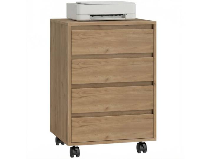 HOMCOM - Caisson de bureau - MDF - 46x40x65cm - marron