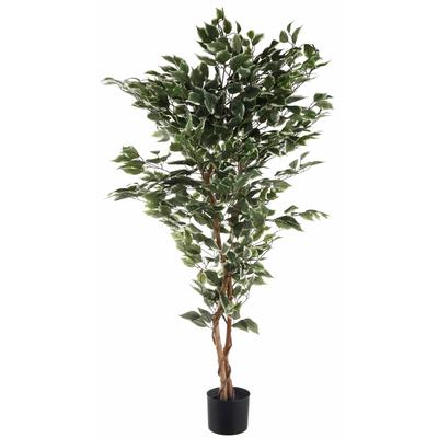 Kunstpflanze CREATIV GREEN "Ficus Benjamini", grün, B:10cm H:150cm, Kunststoff, Polyester, Kunstpflanzen, Kunstpflanze