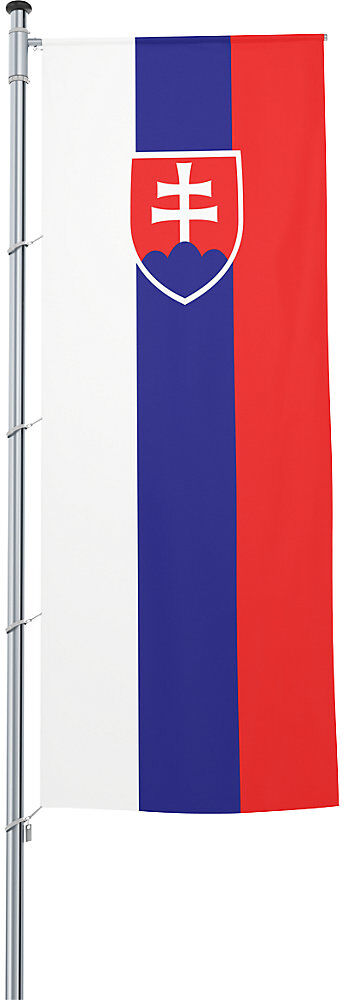 Mannus Auslegerflagge/Länder-Fahne, Format 1,2 x 3 m, Slowakei