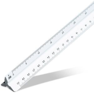Aristo Dreikantmaßstab AR1314/2 Kunststoff, 30cm, Architekt B, Teilung 1:100 bis 1:500
