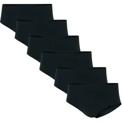 ADIDAS adidas Damen Slips, 6er Pack - Sport Active Light Flex, Hipster, Unterwäsche, Logo, einfarbig, Größe L in Schwarz Schwarz