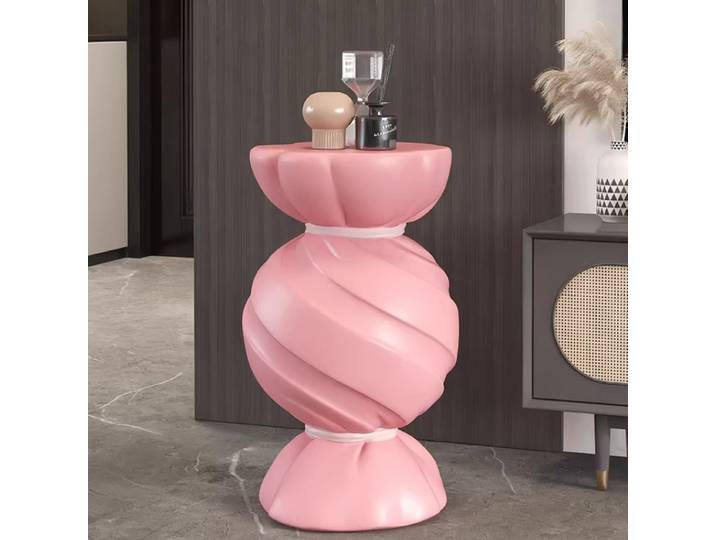 Table basse rose esthétique crème, table d'appoint pour salon, table de chevet pour chambre à coucher, table de rangement multifonctionnelle simple