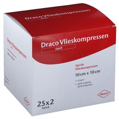 Vliesstoff-Kompressen steril 10x10 cm 4fach 25x2 St Kompressen