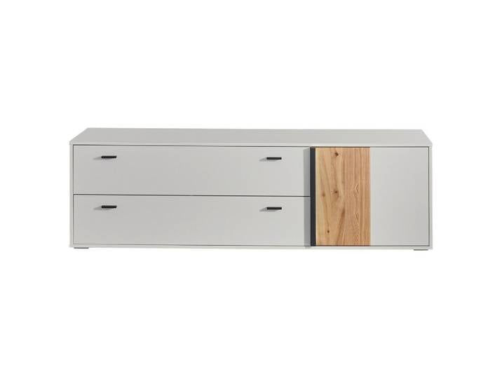 Hom`in Tv-Element, Esche, Hellgrau, Kunststoff, 2 Schublade(n) Schubladen, 183x54.5x50 cm, Wohnzimmer, TV Möbel, TV-Racks