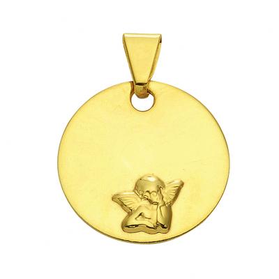 Kettenanhänger ADELIA´S "Medaille Amor 585 Gold ( 14K )", gold, Schmuckanhänger, Damen, Gold, Kettenanhänger, Goldanhänger Amor