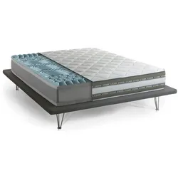 Dmora Einzelmatratze Dlea, herausnehmbare Matratze aus Memory-Schaum und Waterfoam-Gel, milbenhemmend und hypoallergen, 90 x 190 x 27 cm