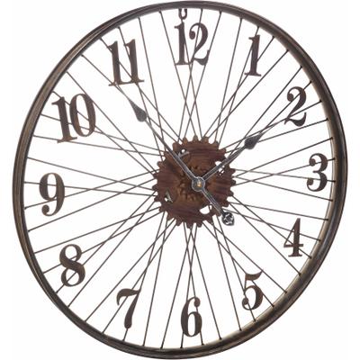 Wanduhr LOWELL, braun, Ø 60cm B/H/T: 4cm, Wanduhren, Wanduhr