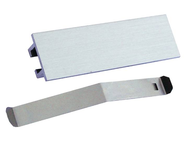 Huber Namensschild Farbloses Aluminium 2.5 × 8 × 1.5 cm