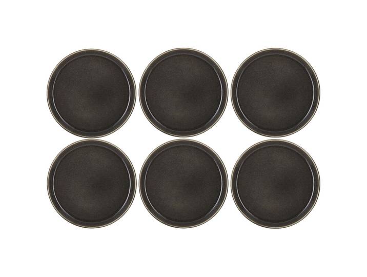 Teller-Set BITZ Grau Steinzeug D 21 cm 6 Stk - Teller-Set
