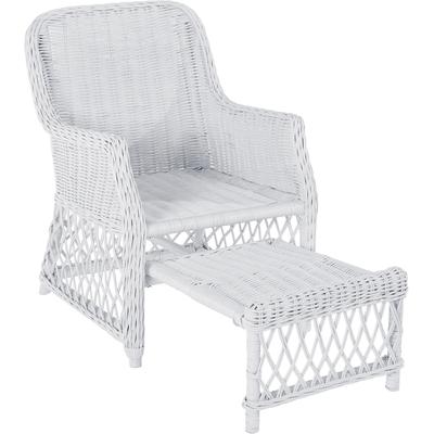 Rattanstuhl HOME AFFAIRE, weiß, B:67cm H:91cm T:75cm, Der Rattansessel von Home affaire präsentiert sich im skandinavischen Design, das den Wohnraum optisch aufwertet. Als besonders ansprechend erweist sich das schöne Rattan. Das formschöne Design...