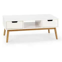 COUCHTISCH Baku weiß 2 Schubladen