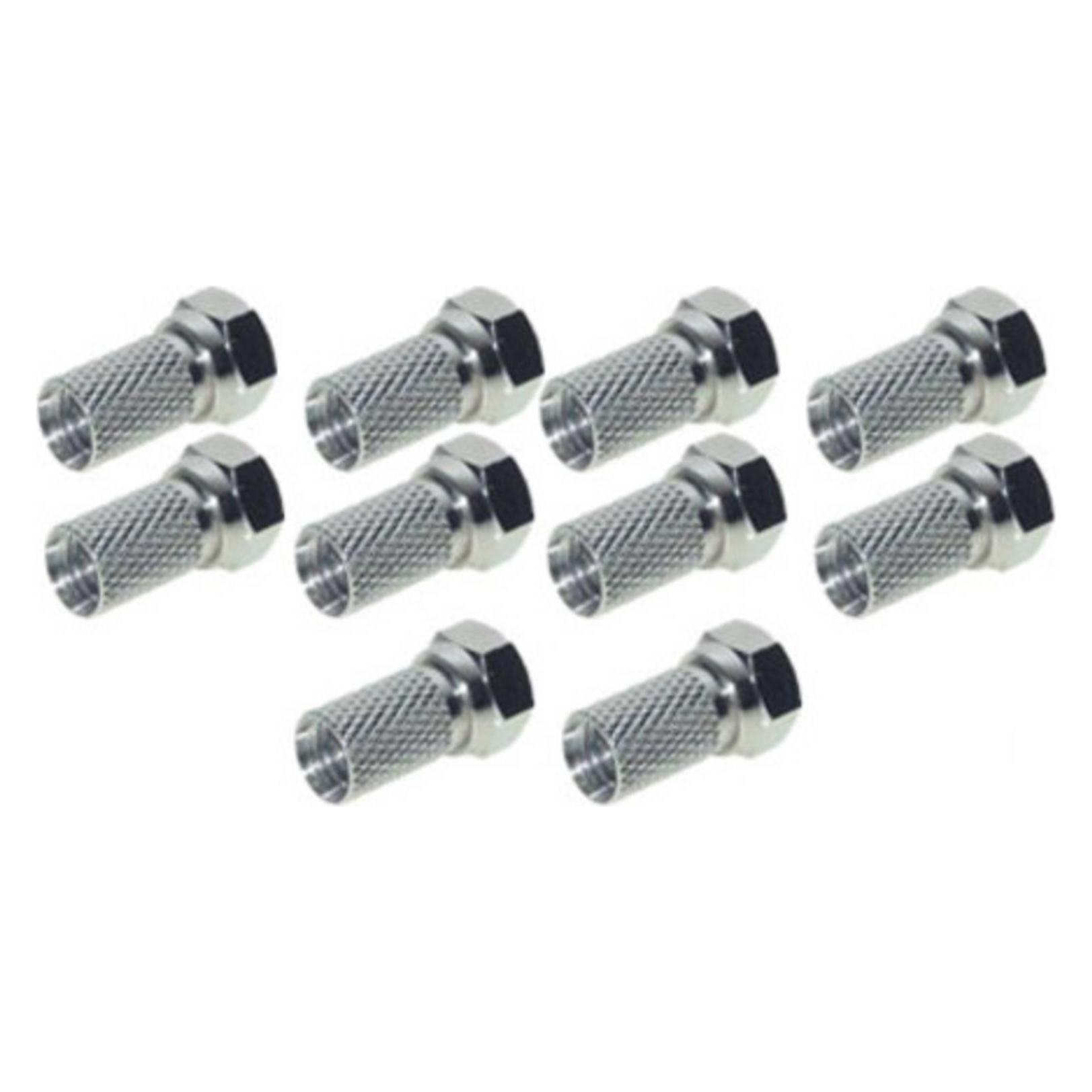 Shiverpeaks BASIC-S F-Verbindung, Twist-on F-Stecker zum Anschluss von Koaxialkabel mit Aussenmantel von 6,1 mm (Antennenkabel) (BS85006-10)