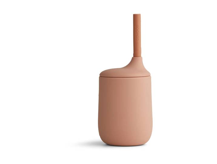Liewood Gobelet avec paille Ellis 23 cl Dark rose-terracotta mix