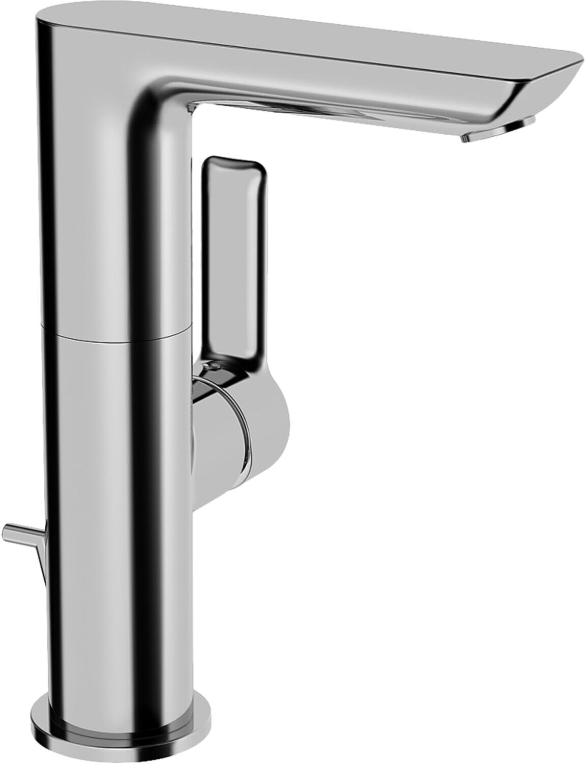 Waschtisch-Einhebelmischer HANSALIGNA He stl, m Abl-Garnitur, Ausl. 116mm, chr (55302203)