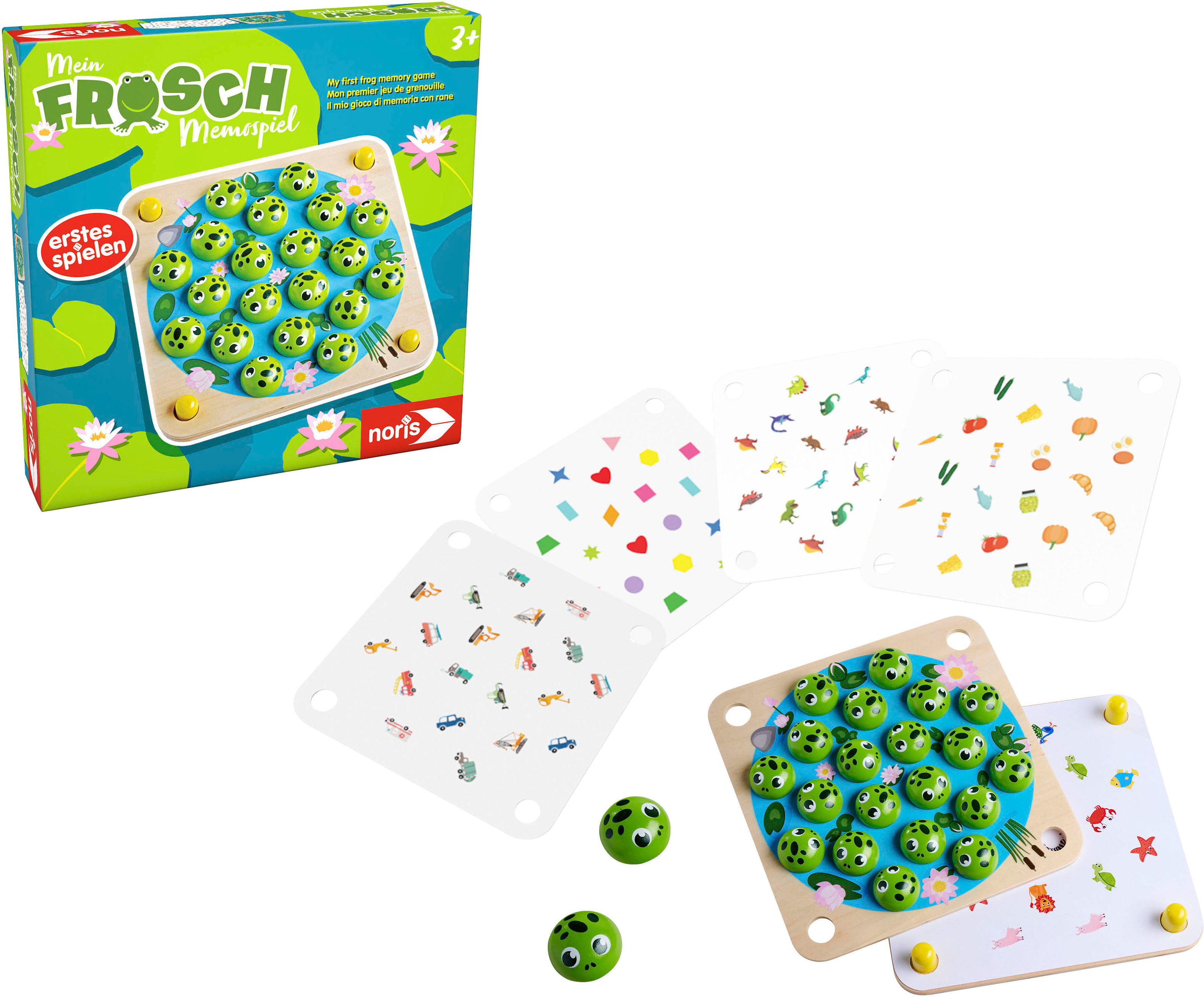 Spiel NORIS "Mein Frosch Memo-Spiel", bunt, Spiele, Kinder, Spiel