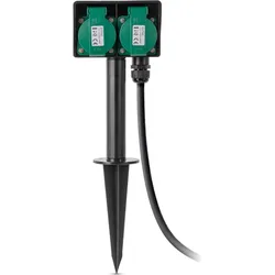 Entac, Steckdose, Gartensteckdose mit Erdspiess IP44 2fach 5m
