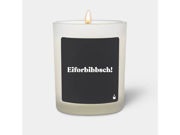 Duftkerze Weiss Woody Eiforbibbsch!