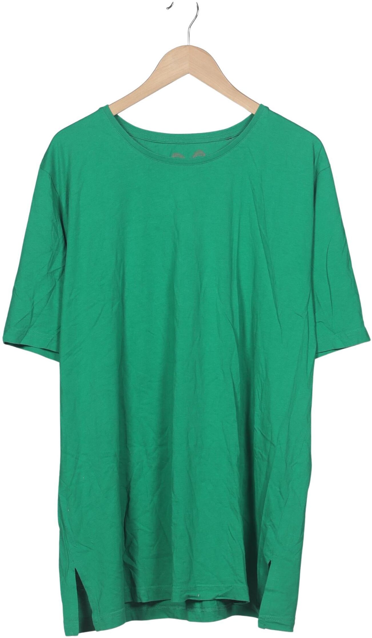 Ulla Popken Damen T-Shirt, Grün, Gr. 3Xl, Baumwolle - Second Hand
