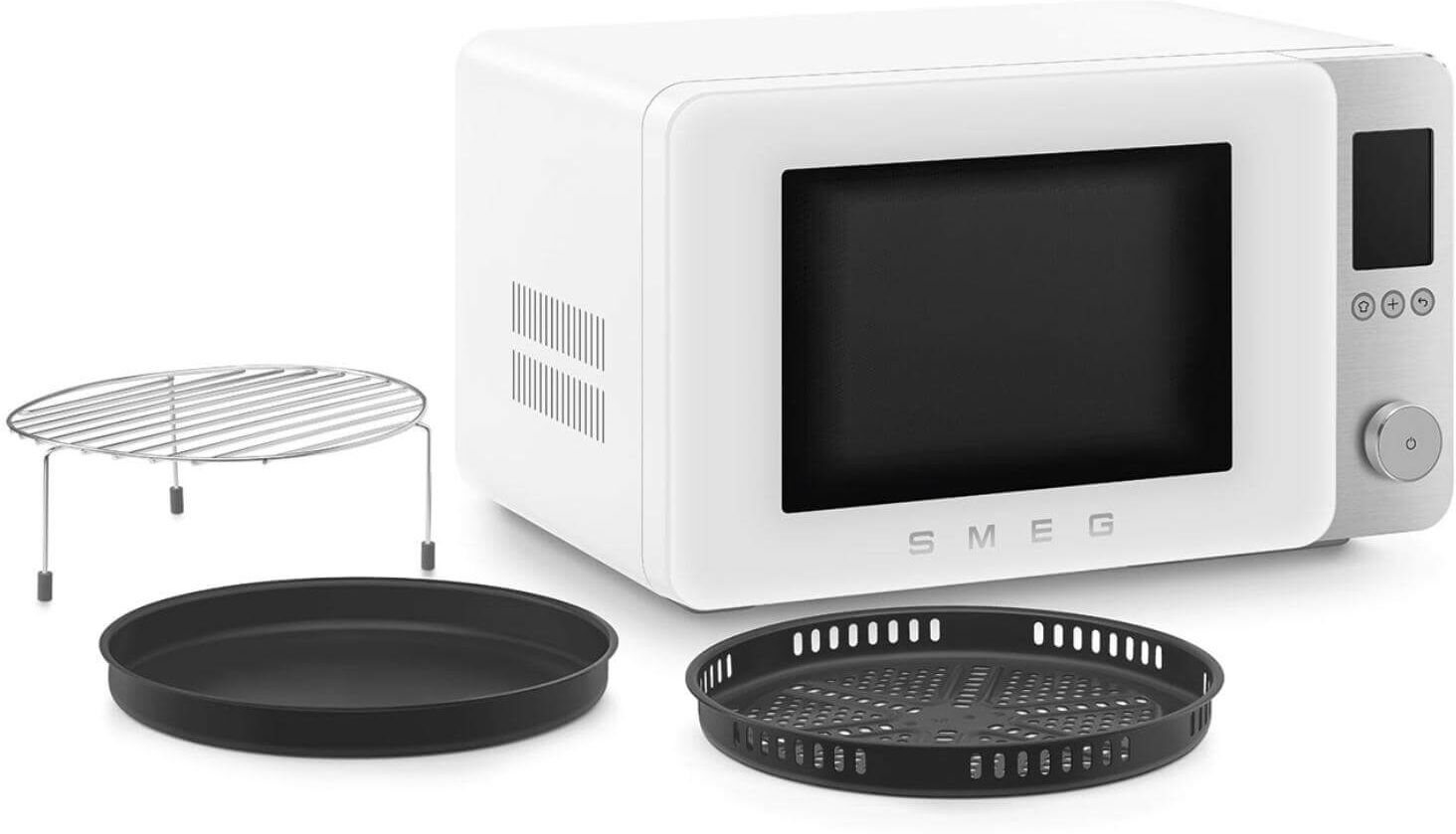 Smeg MOC02WHMUK Microwave with Oven, Air Fry & Grill - Matte White