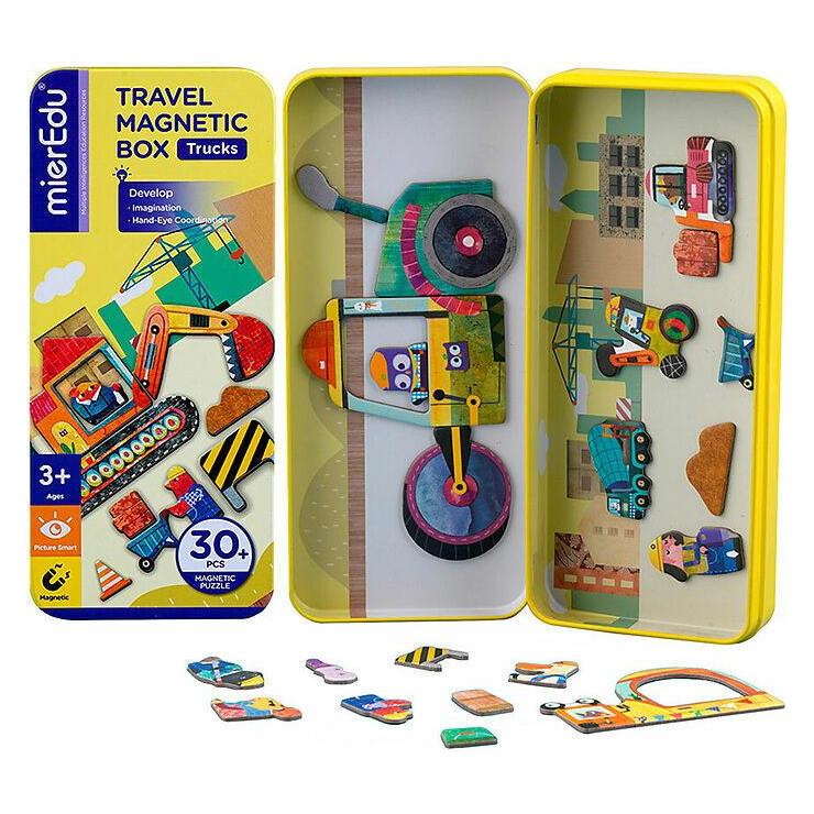 mierEdu Reise-Magnetspielbox - Trucks (ME0882)