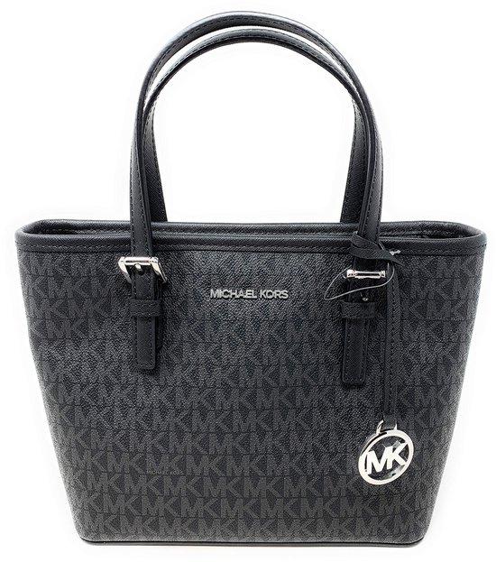Kleine Reisetasche aus PVC schwarz für Damen