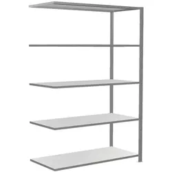 SCHULTE Lagertechnik Erweiterung Fachbodenregal 130x200 cm »MULTIplus150« 60 cm Tiefe 5 Böden verzink grau, 130.6x200x63.6 cm