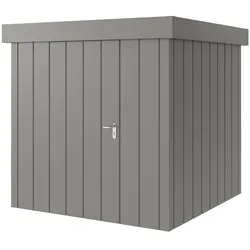 Hörmann Metall-Gerätehaus "Juno" mit Flachdach, JFD5 - Modern, 214 x 214 cm (B x T),graualuminium,