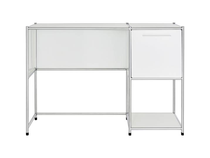 Schreibtisch Cubo weiss Metall B 114.5 T 40 cm - Schreibtisch