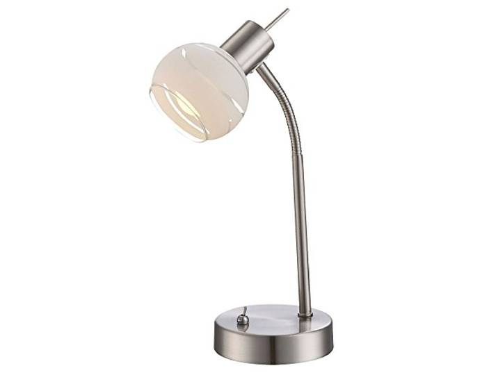 Globo LED Design Tisch Lampe Wohn Zimmer Beleuchtung Glas Kugel Strahler Lese Leuchte 54341-1T, silber