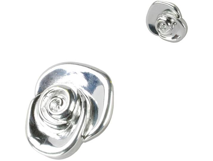 Dekomagnet LIEDECO Rose , silber (silberfarben), Ø:7cm, Materialmix, Gardinenbefestigungen, Dekomagnet, für metallische Flächen