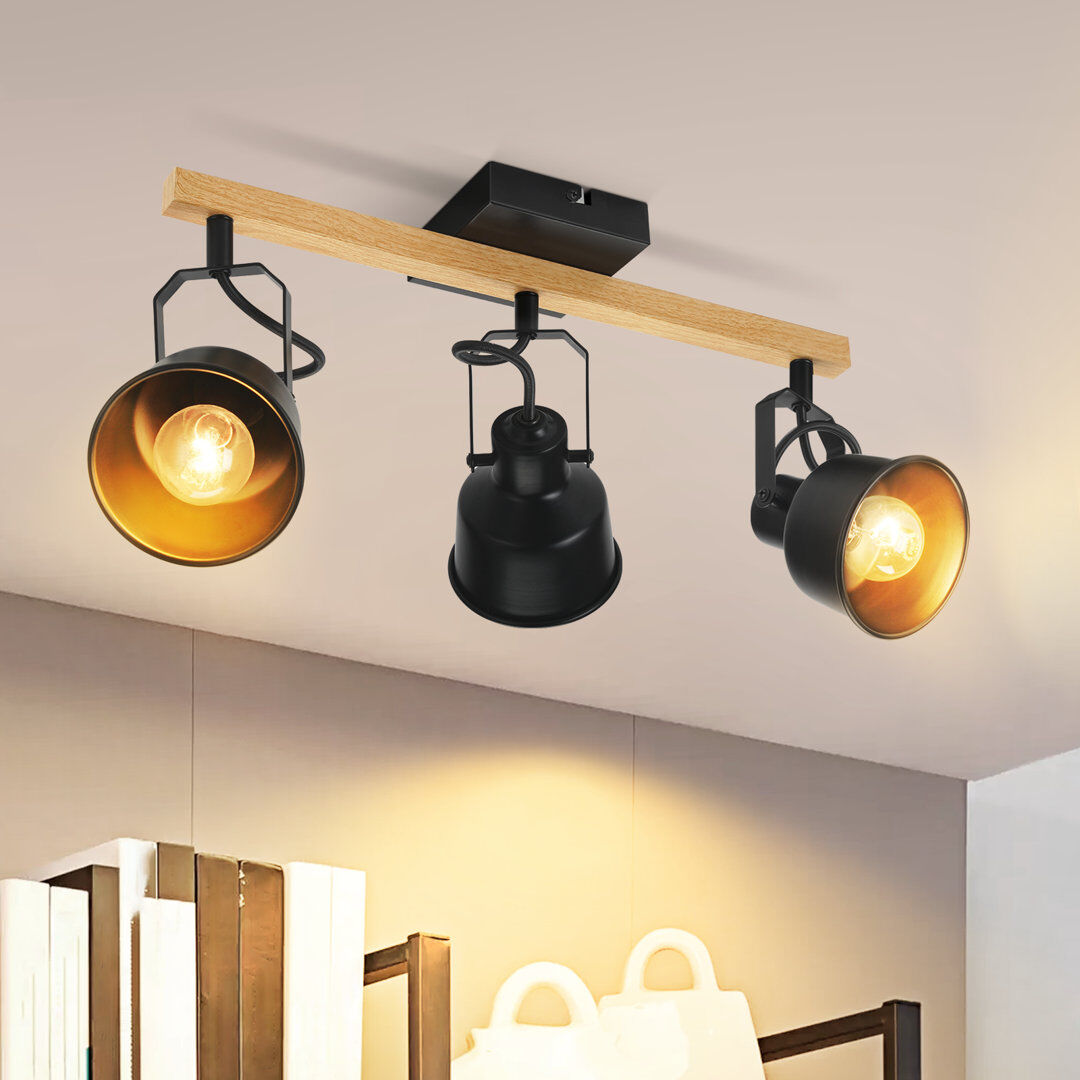 17 Stories Spotlight Black 19cm H X 46.5cm W X 10cm D
