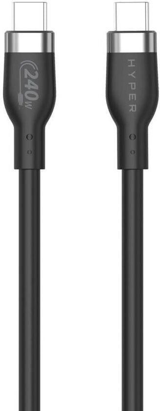 Hyper - 2M Silicone 240W USB-C Charging Cable - Black