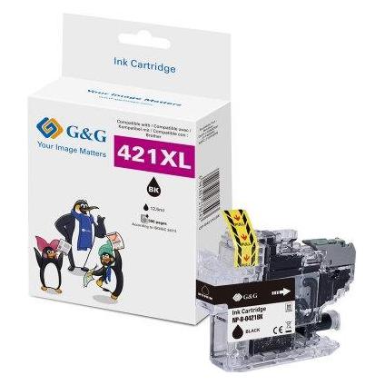 G&G Druckerpatrone kompatibel mit Brother LC421XLBK (BK) (20555)