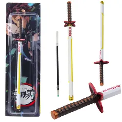 Katana Schwert Anime Kugelschreiber Metall Schwarze Tinte Austauschbare Mine Weiß und Gelb