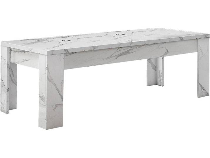 Couchtisch HOME AFFAIRE Carrara , weiss (weiß marmor, optik, weiß marmor, optik, weiß marmor, optik), B:122cm H:45cm T:65cm, Tische, Couchtisch, (125 x 65 cm)