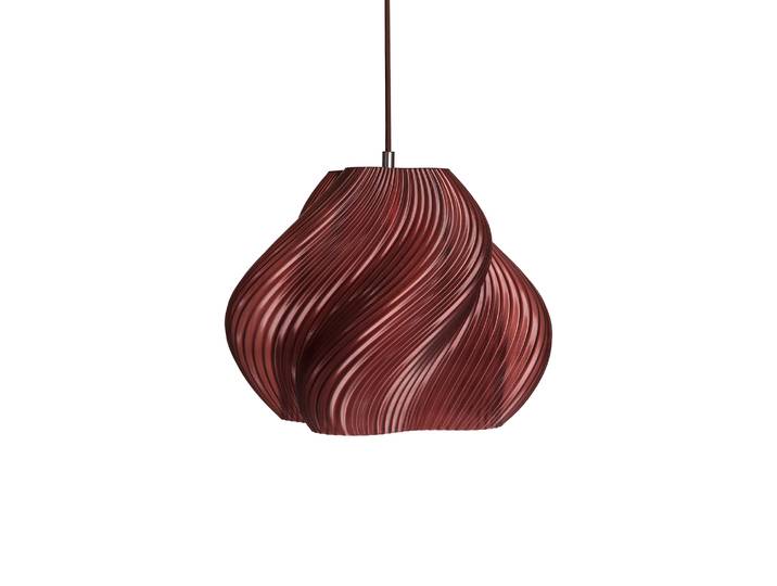 CRÈME ATELIER - Suspension Rattan - Rouge - PLA recyclé - Designer Crème Atelier