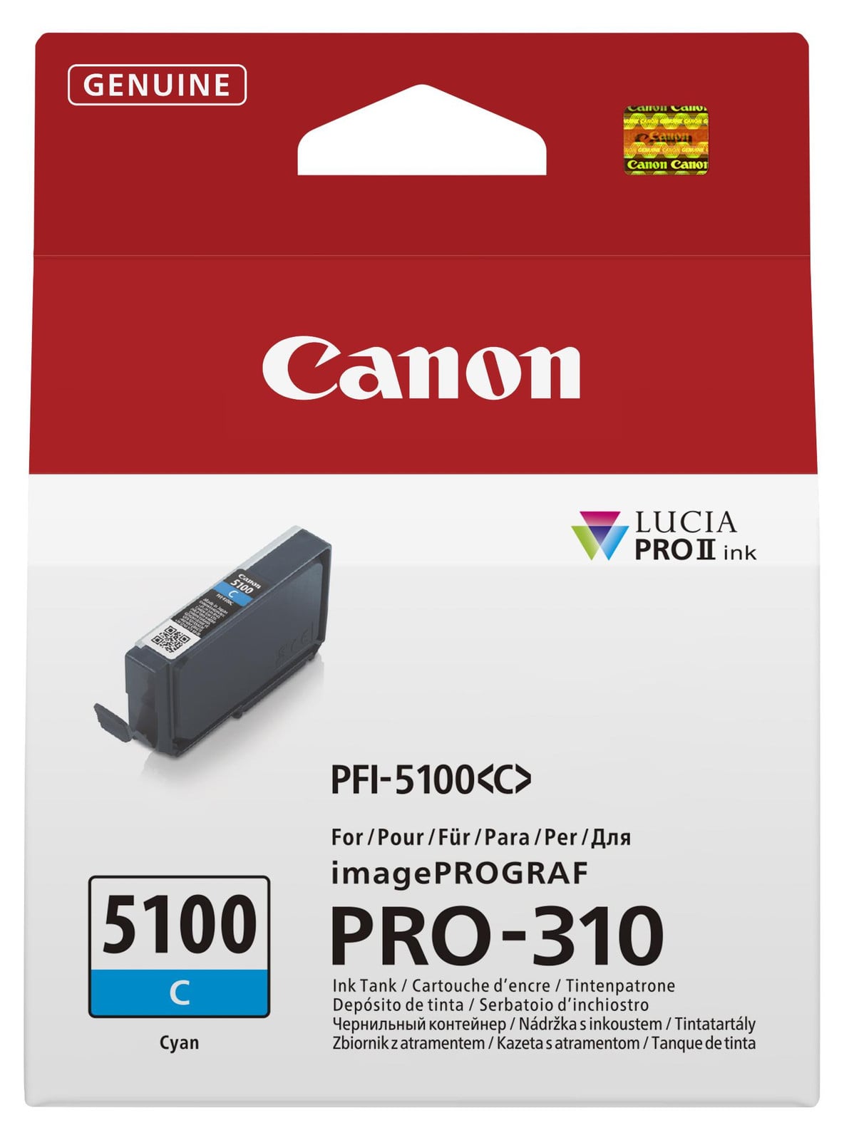 Canon PFI-5100 C Cyan inktpatroon voor printer