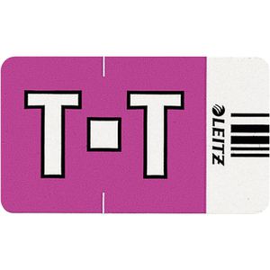Leitz Buchstabensignale Orgacolor, 6629, Buchstabe T, violett, selbstklebend, mit Strichcode, 250 Stück