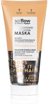so!flow Medium Porosity Hair Protein-Emollient Mask máscara para cabelo anti-frizz 200 ml. Medium Porosity Hair Protein-Emollient Mask