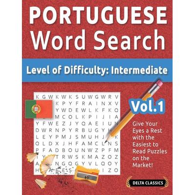 PORTUGUESE WORD SEARCH - LEVEL OF DIFFICULTY, Taschenbuch von Delta Classics, Linguas Classics