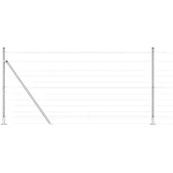 vidaXL Geschweißter Drahtzaun mit Betonfundament 50 x 1,2 m Silber