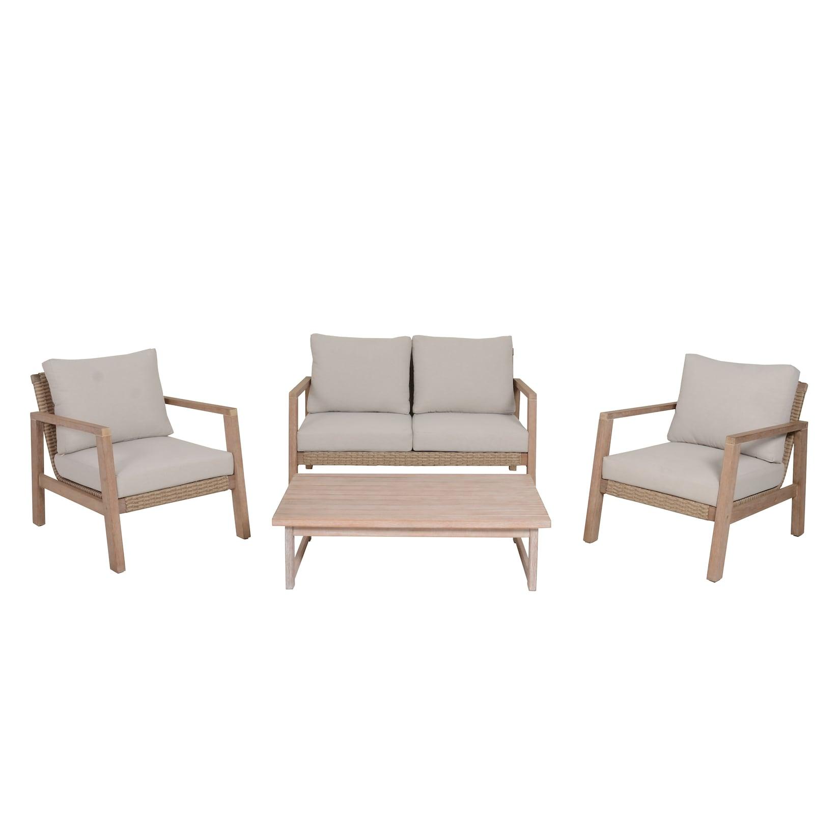Lounge-Set SAN MATEO, 4-teilig, inkl. Kissen