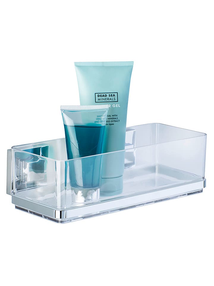 Wenko Duschablage "Vacuum-Loc Quadro" in Transparent - (B)25,5 x (H)8,5 x (T)14 cm - onesize