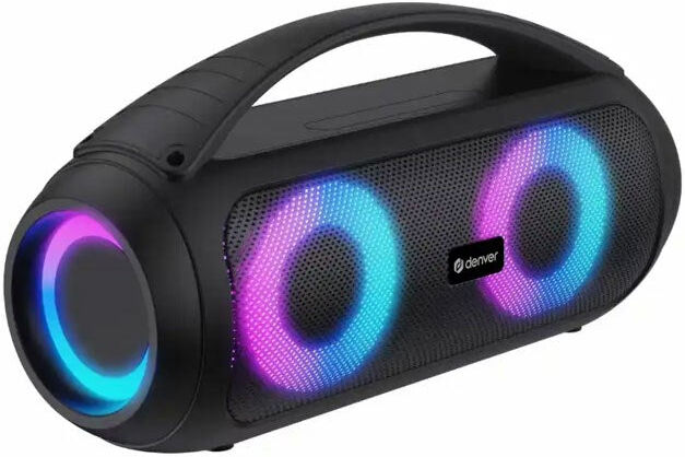 Denver BTG-618 Bluetooth Højtaler m. Indbygget LED Lys - Sort