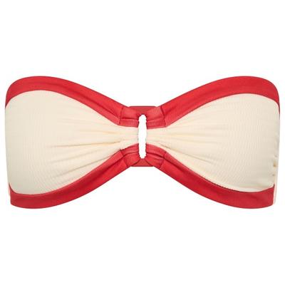 Seafolly - Band Wave Trim Front Bandeau - Bikini-Top Gr 40 rot