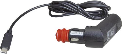 ProCar USB-C KFZ Ladekabel 3000mA Belastbarkeit Strom max.=3A Stecker mit Kabel 12V zu 5 V, 24V zu 5V