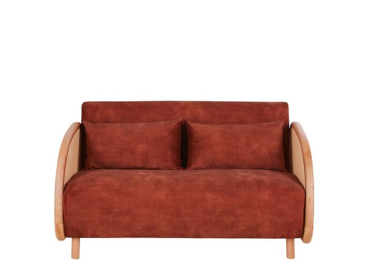2-Sitzer-Sofa aus Terrakotta mit Klick-Klack-Mechanismus