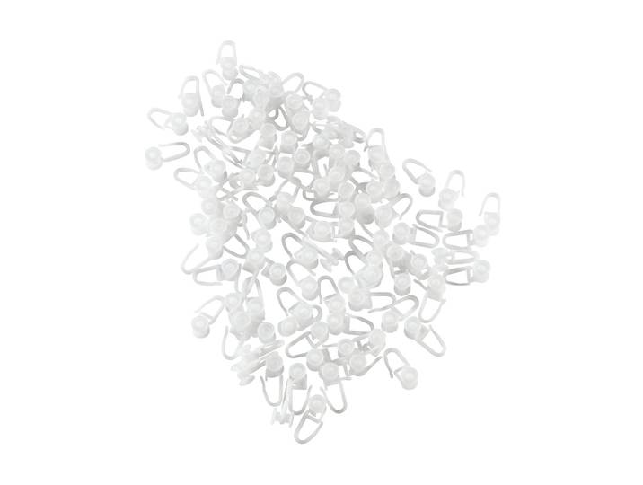 Gardinenröllchen GARESA Rollring für U-Profil , weiß, 100 Stk., Kunststoff, Gardinenbefestigungen, Gardinenröllchen, Rollring/Gleiter für U-Profil, Kunststoff, 100 Stück, Gleiteigenschaft